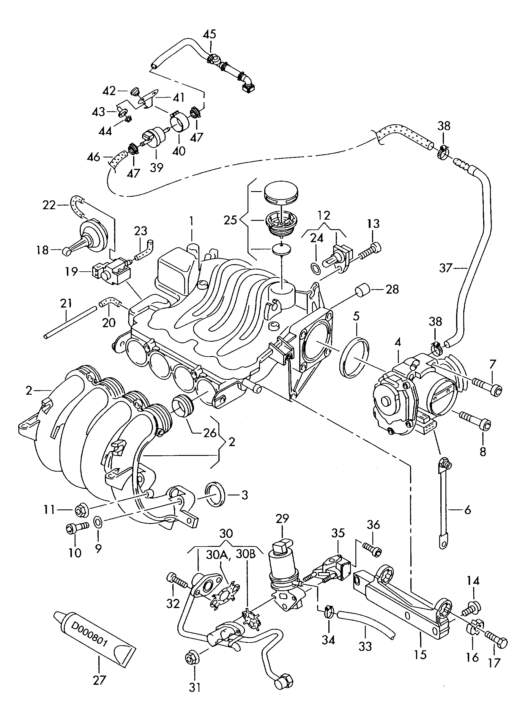 VAG 06A131547Q - Guarnizione valvola EGR (ricircolo gas scarico) www.autoricambit.com