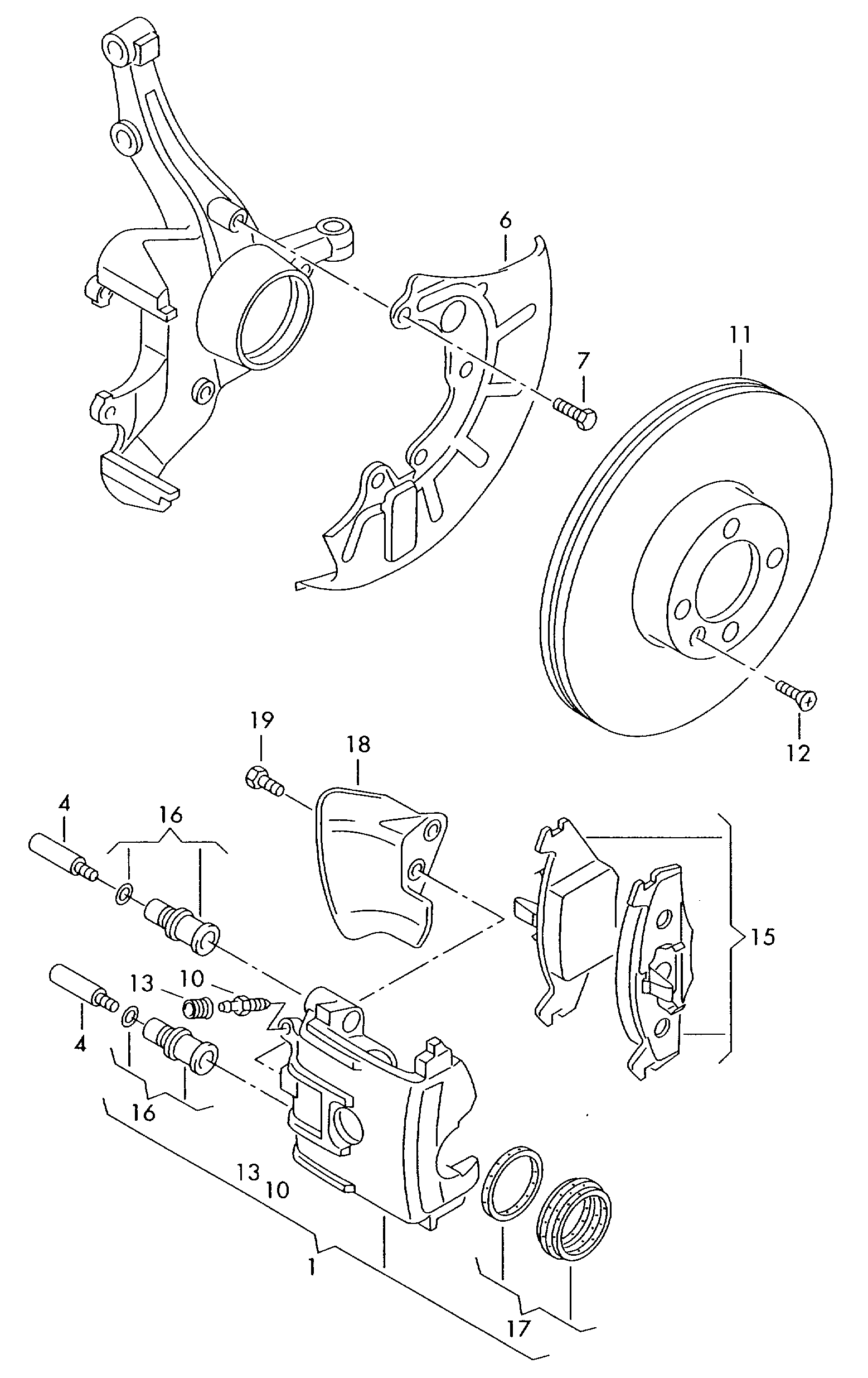 VW 1J0 698 471 - Kit riparazione, Pinza freno www.autoricambit.com