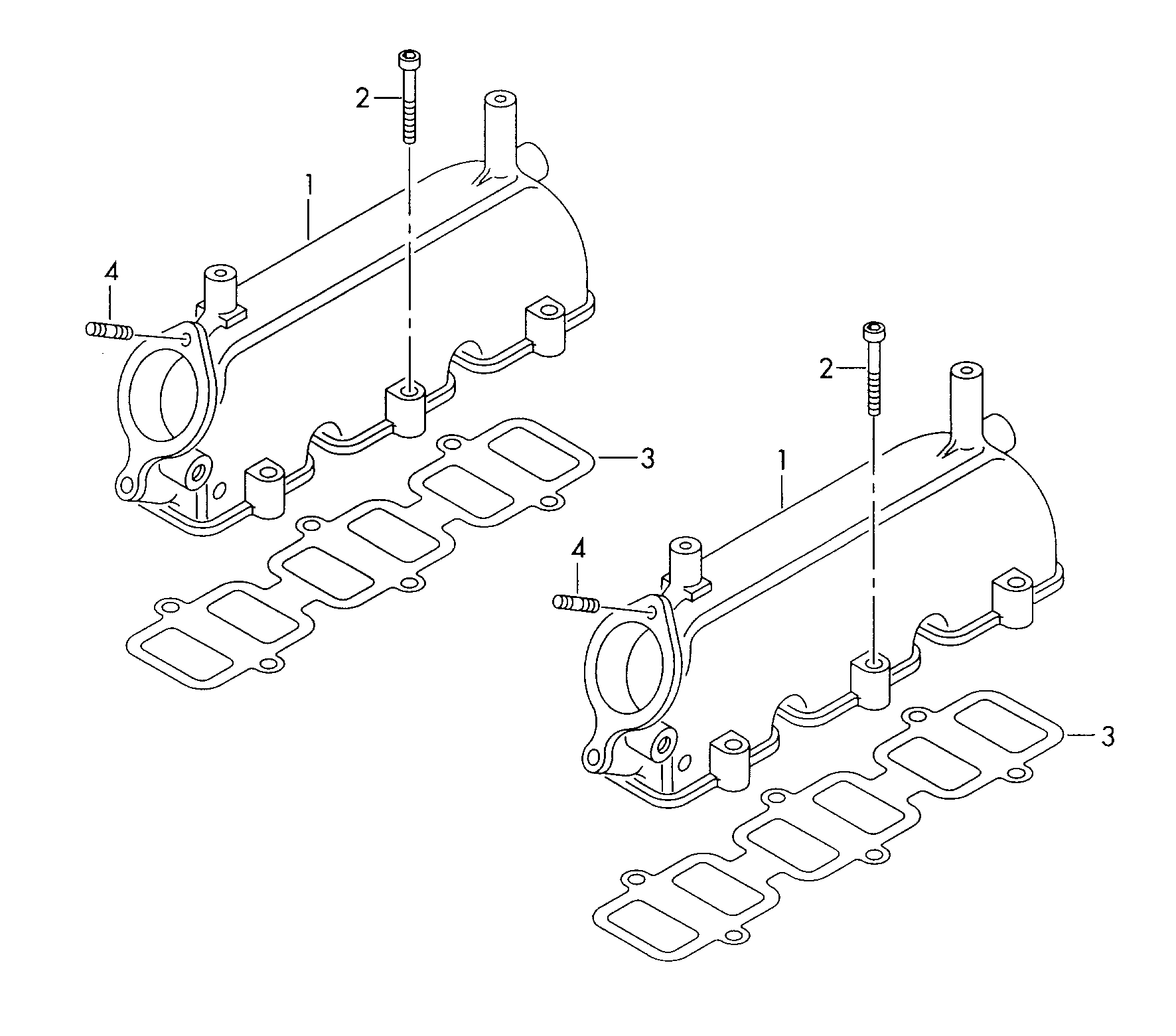 VW 059 129 717 G - Kit guarnizioni, Collettore aspirazione www.autoricambit.com