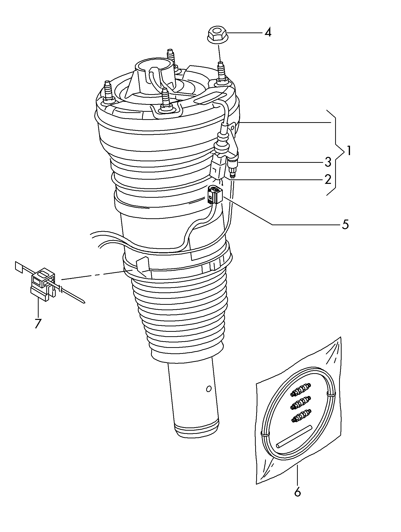 VAG 4H0 616 039 AD - Molla pneumatica, Autotelaio www.autoricambit.com