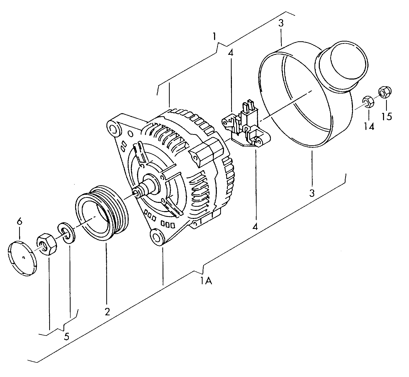 VW 06B 903 119 A - Puleggia cinghia, Alternatore www.autoricambit.com