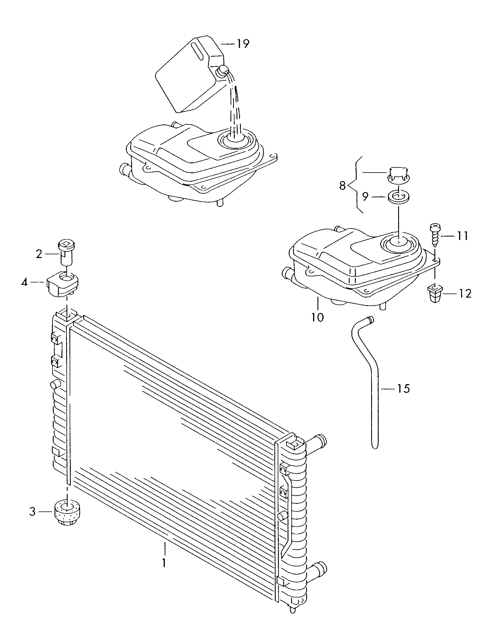 VAG 8D0121403D - Serbatoio compensazione, Refrigerante www.autoricambit.com