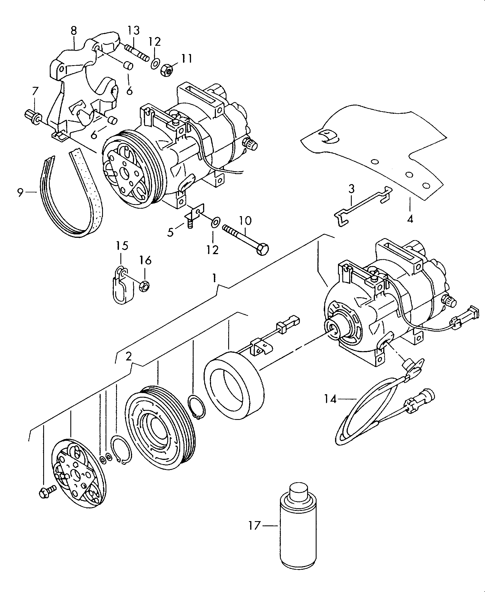 VW 8D0260805E - Compressore, Climatizzatore www.autoricambit.com