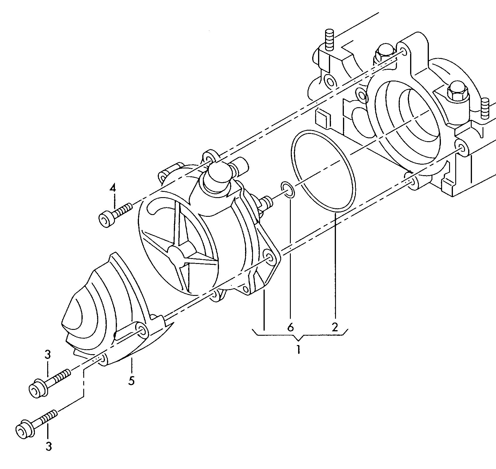 VW 057 145 100 AE - Pompa depressione, Sistema frenante www.autoricambit.com