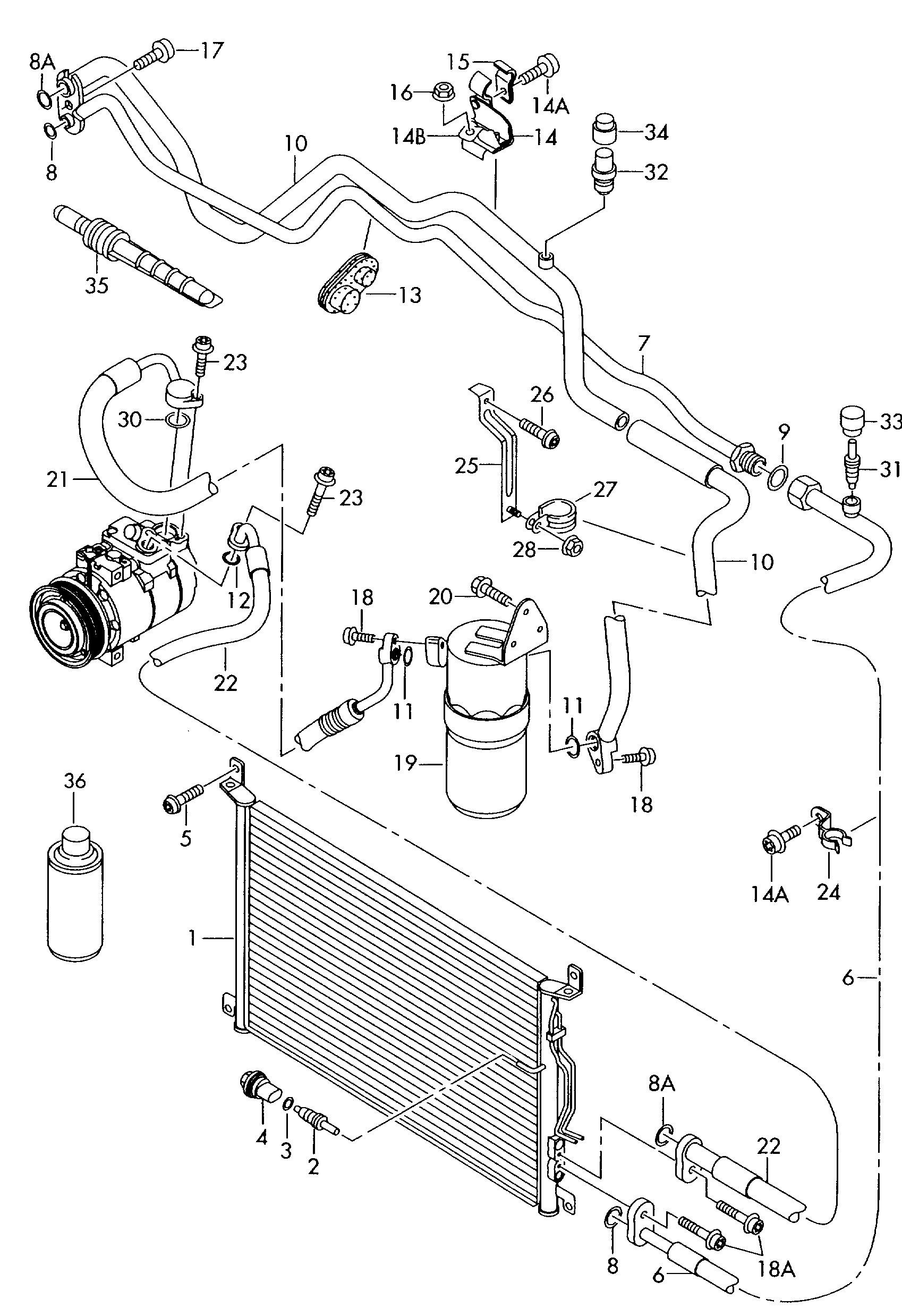 VW 4E0260403Q - Condensatore, Climatizzatore www.autoricambit.com