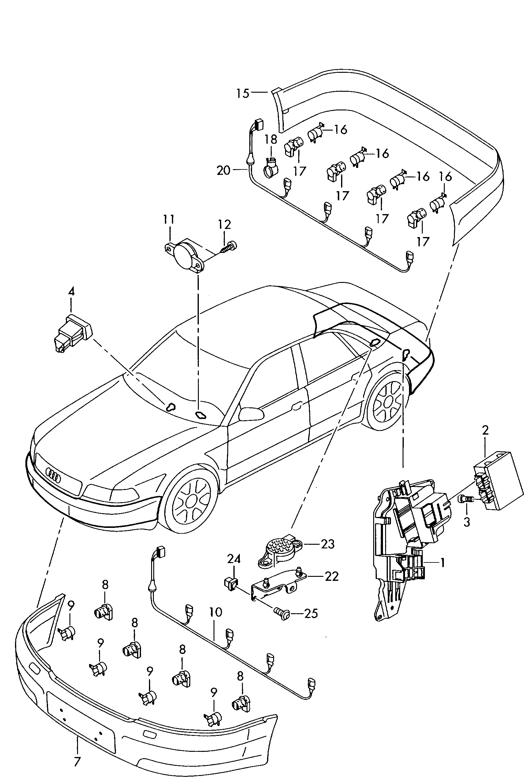 VAG 4B0 919 275C - Sensore, Assistenza parcheggio www.autoricambit.com