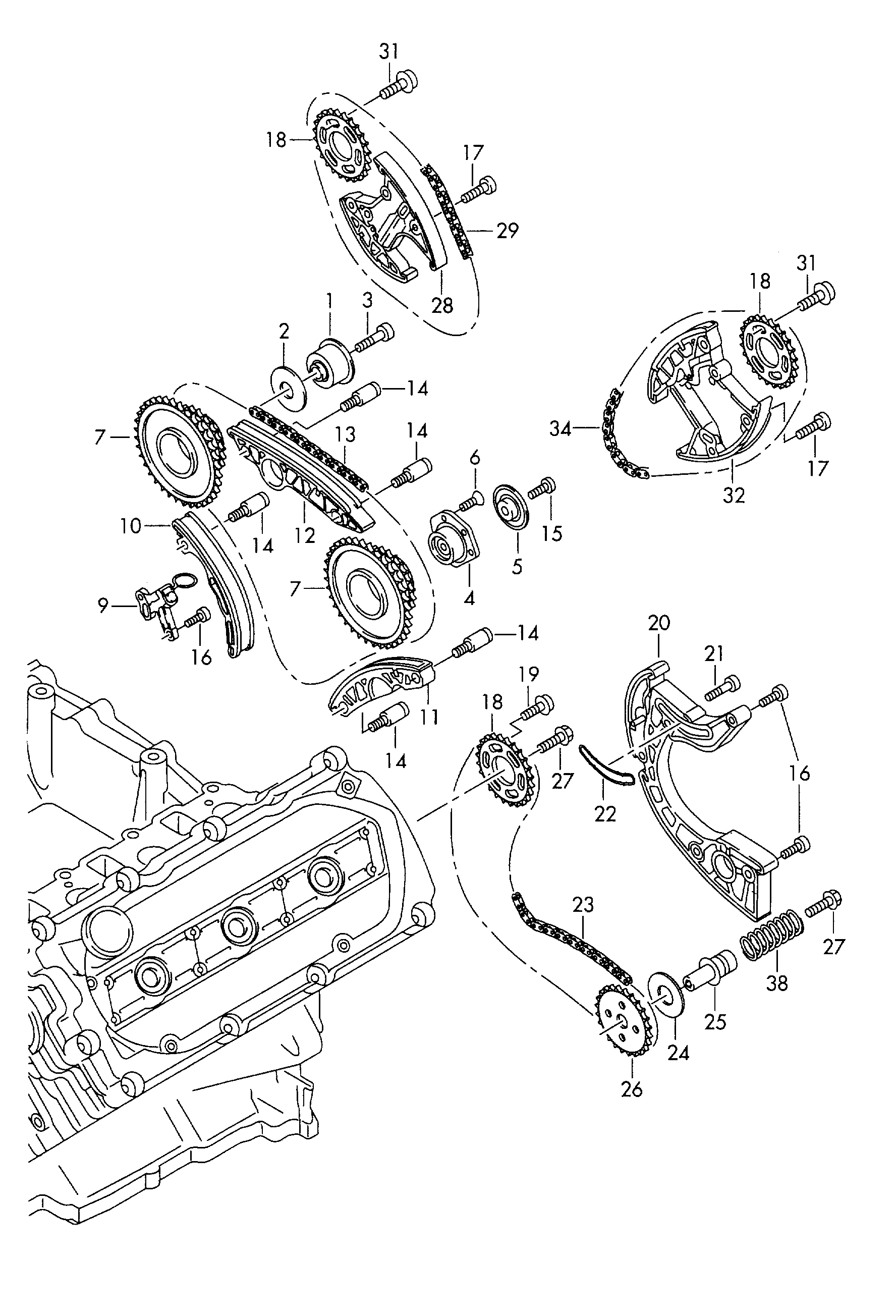 VAG 059 109 229 K - Kit catena distribuzione www.autoricambit.com