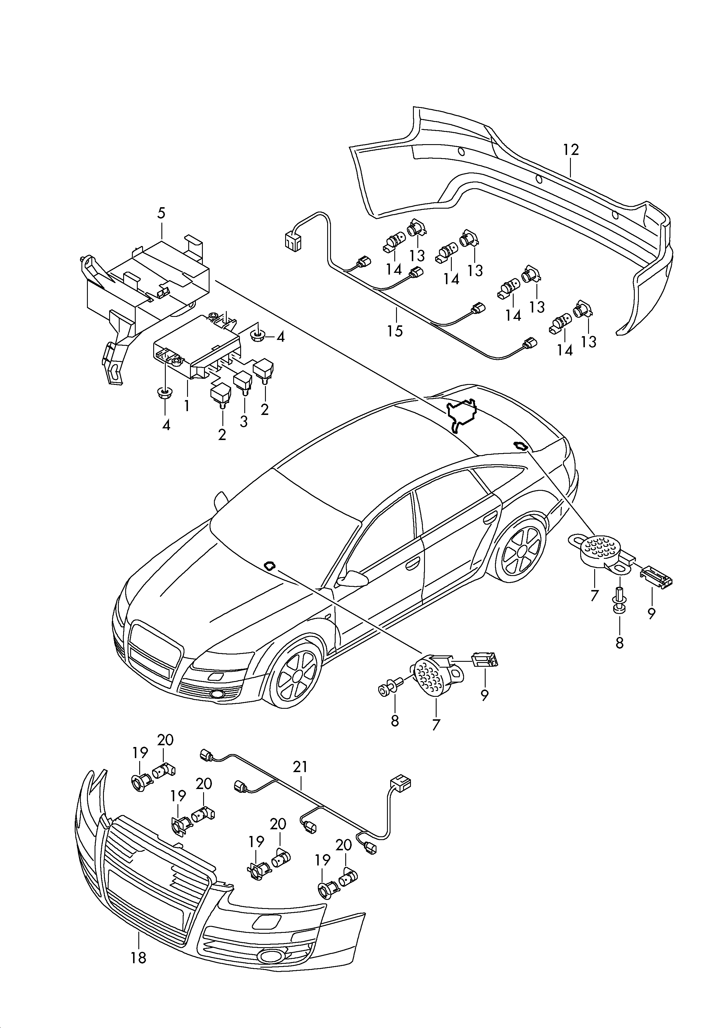 VAG 3C0 919 275P - Sensore, Assistenza parcheggio www.autoricambit.com