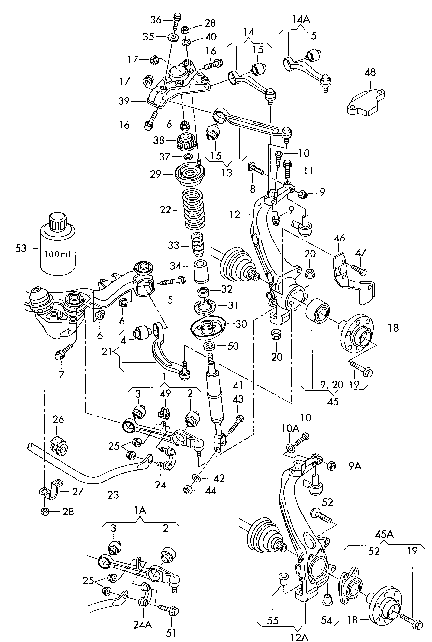 VAG N 104 253 02 - Kit montaggio, Braccio oscillante www.autoricambit.com