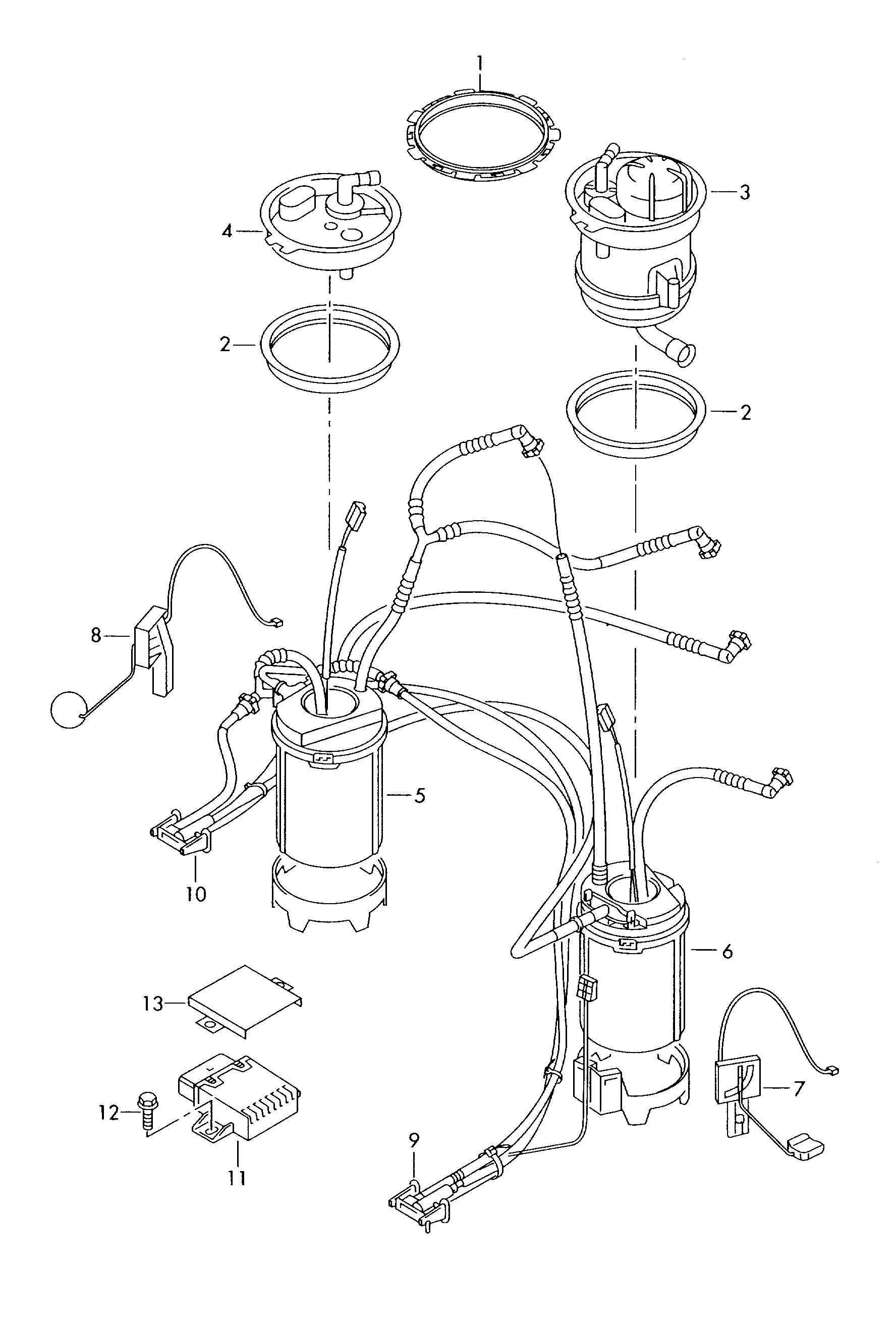 VW 7L8919679 - Fuel filter with flange www.autoricambit.com