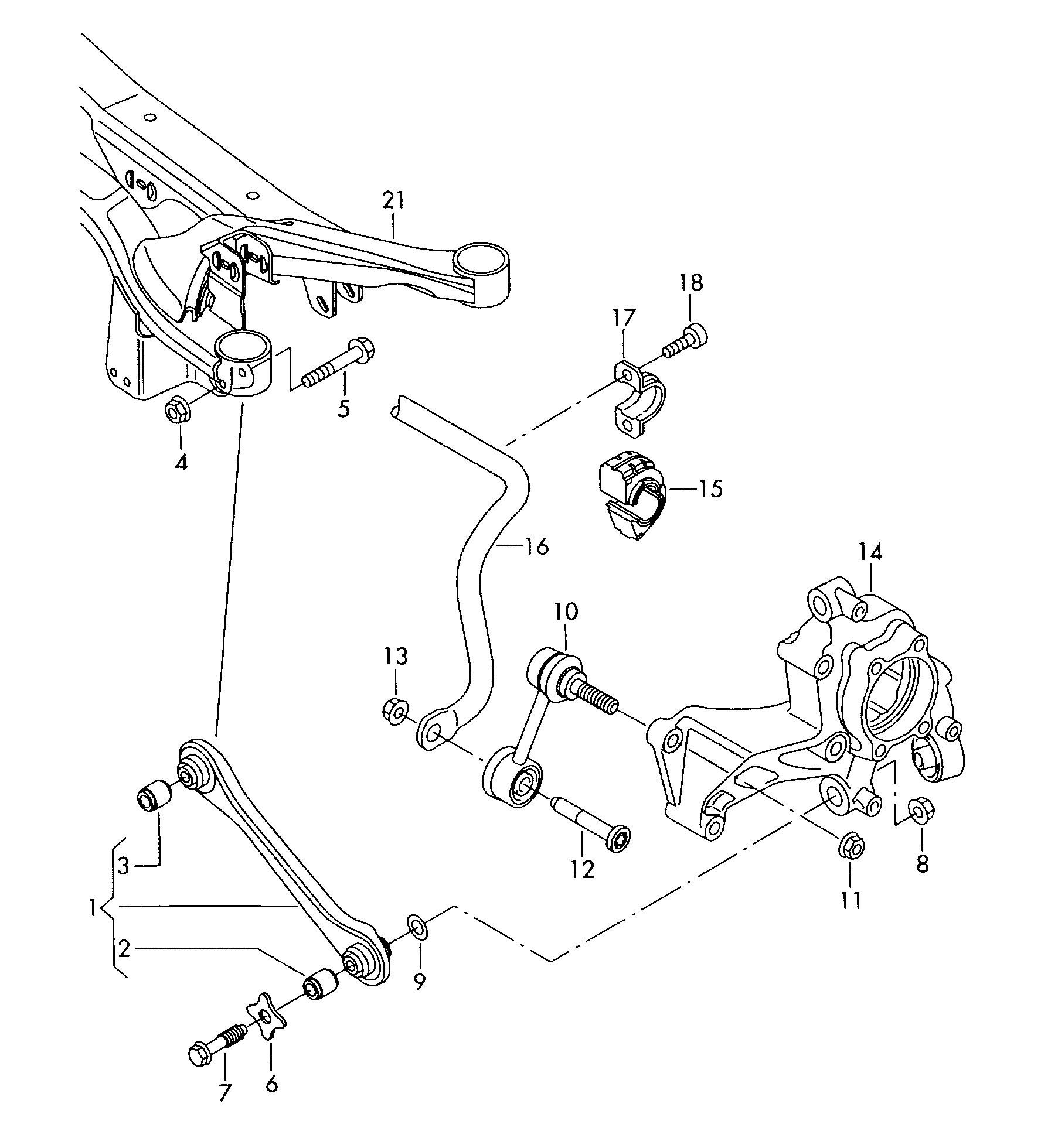 VW N 909 167 01 - Kit braccio oscillante, Sospensione ruota www.autoricambit.com