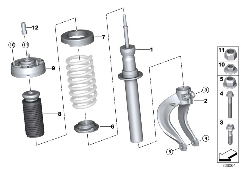 BMW 31 10 6 768 934 - Kit riparazione, Sospensione ruota www.autoricambit.com