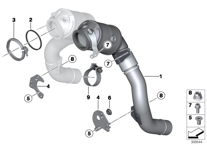 BMW 18 30 7 553 601 - Guarnizione, Tubo gas scarico www.autoricambit.com