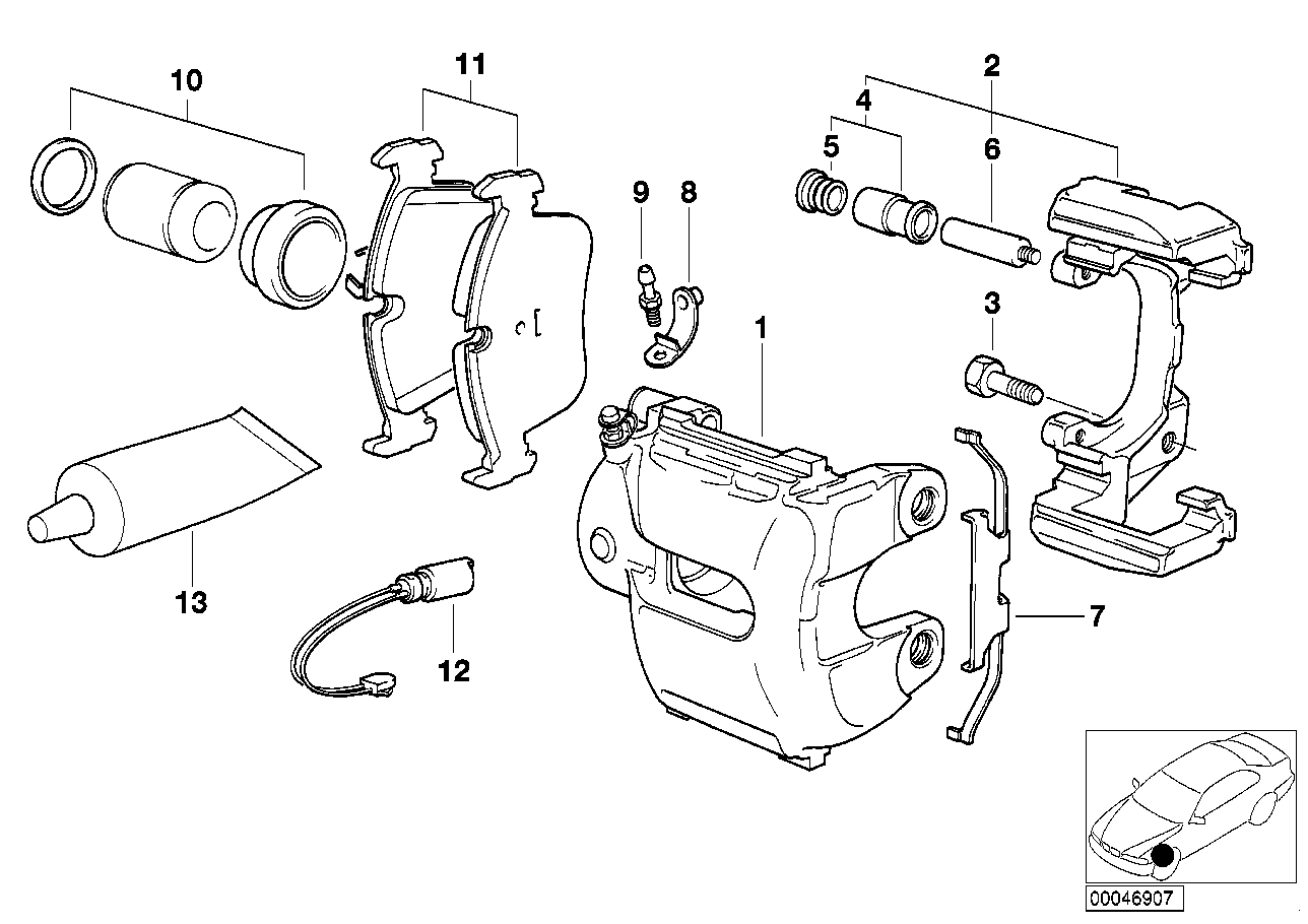 BMW 34116761252 - Kit pastiglie freno, Freno a disco www.autoricambit.com