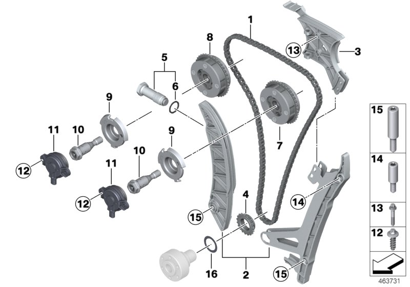 BMW 11 31 8 685 091 - Tenditore, Catena distribuzione www.autoricambit.com