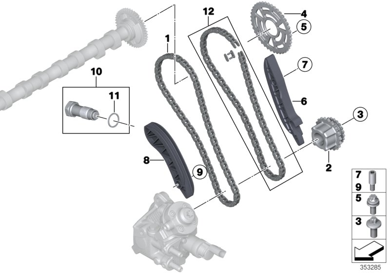 Mini 11 31 8 576 290 - Pattino, Catena distribuzione www.autoricambit.com