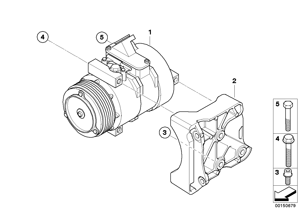 BMW 64 52 6 950 152 - Compressore, Climatizzatore www.autoricambit.com