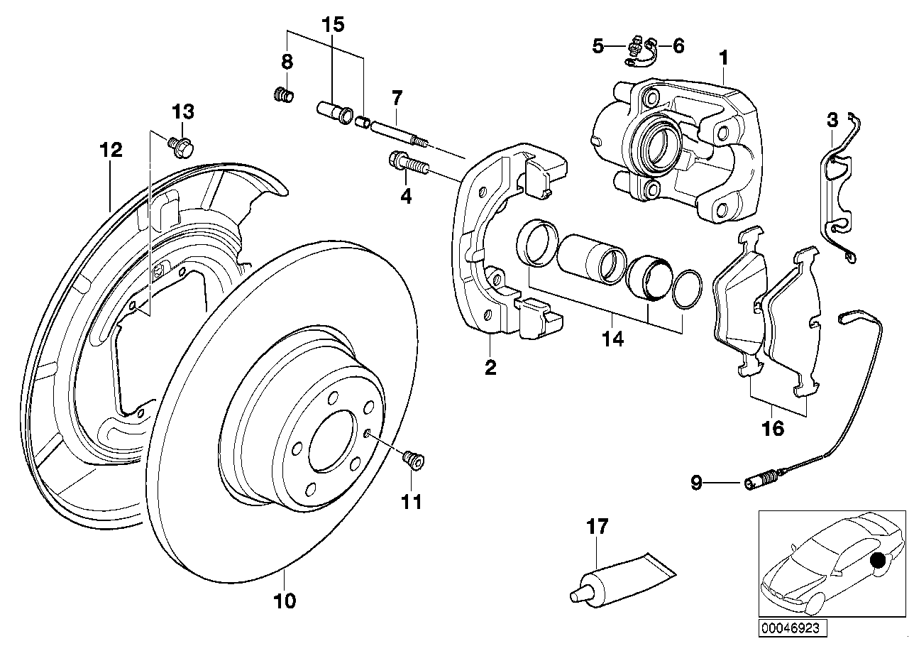 BMW 34216761250 - Kit pastiglie freno, Freno a disco www.autoricambit.com