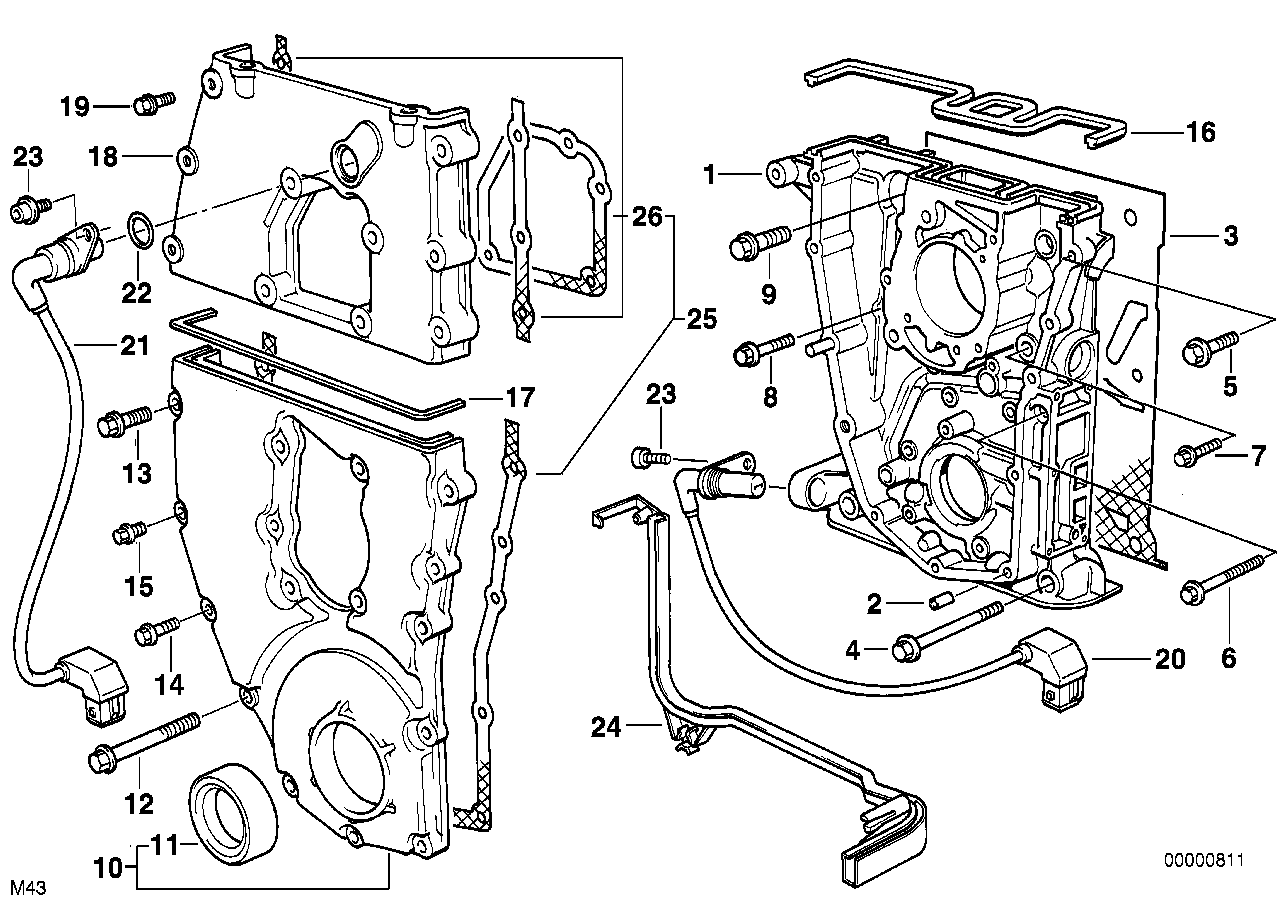 BMW 11 14 1 743 191 - Kit guarnizioni, Carter distribuzione www.autoricambit.com