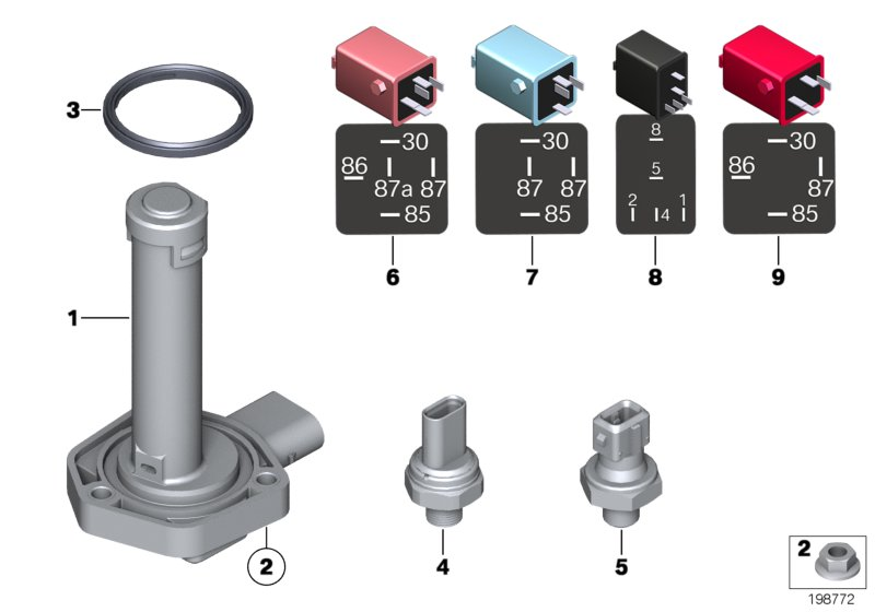 Mini 61316919113 - Relay, change-over contact, black www.autoricambit.com