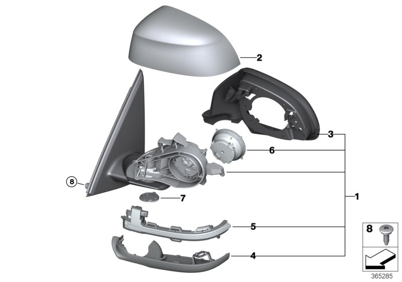 BMW 67137232743 - Regolatore, Specchio esterno www.autoricambit.com