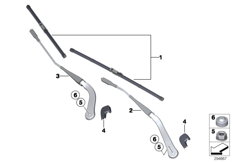 BMW 61 61 0 415 881 - Spazzola tergi www.autoricambit.com