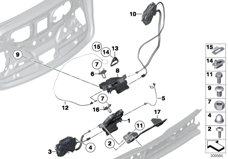 BMW 51247200514 - Serratura cofano post. www.autoricambit.com