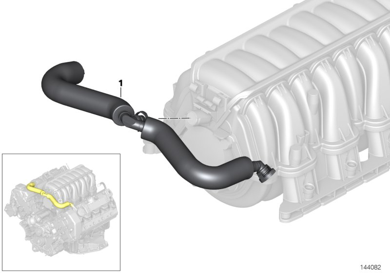 BMW 1161 756 34 77 - Flessibile, Scarico aria copritestata www.autoricambit.com