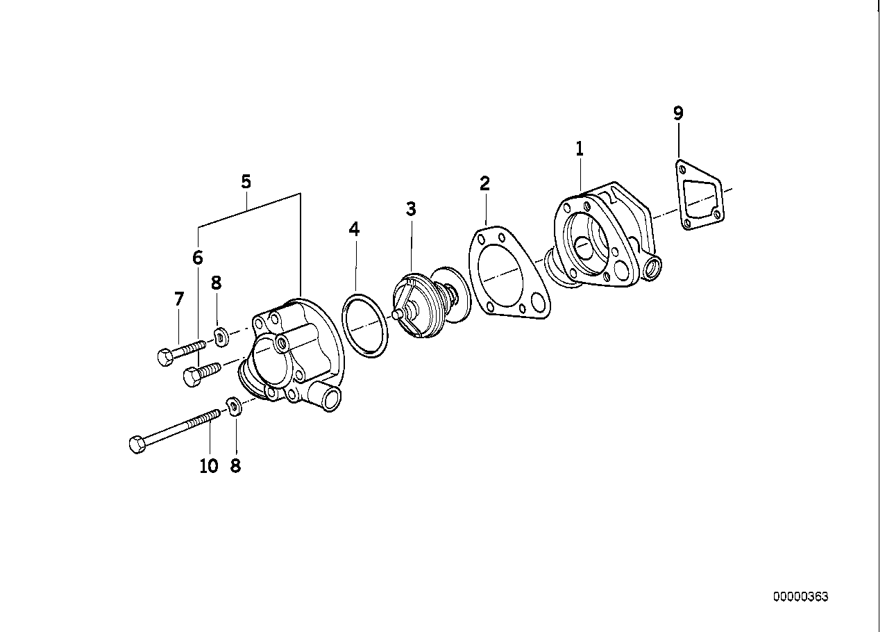 BMW 11531275492 - Guarnizione, Termostato www.autoricambit.com