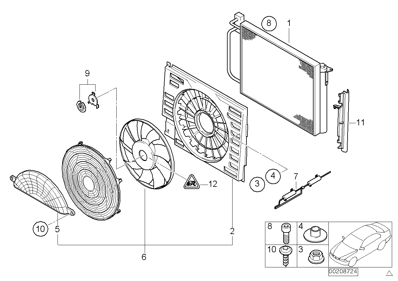 BMW 64 53 8 378 439 - Condensatore, Climatizzatore www.autoricambit.com