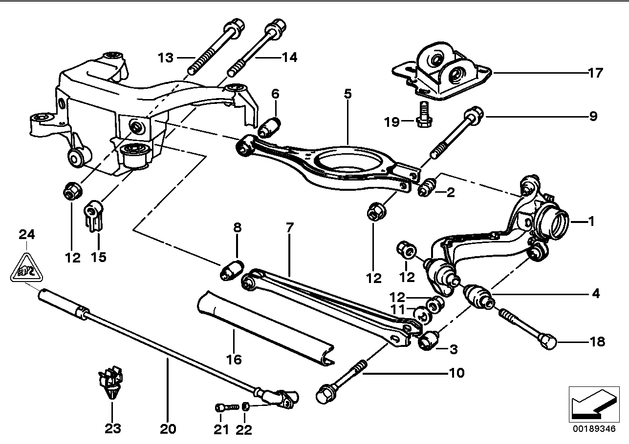 BMW (BRILLIANCE) 33 32 6 775 551 - Silent Block, Supporto Braccio Oscillante www.autoricambit.com