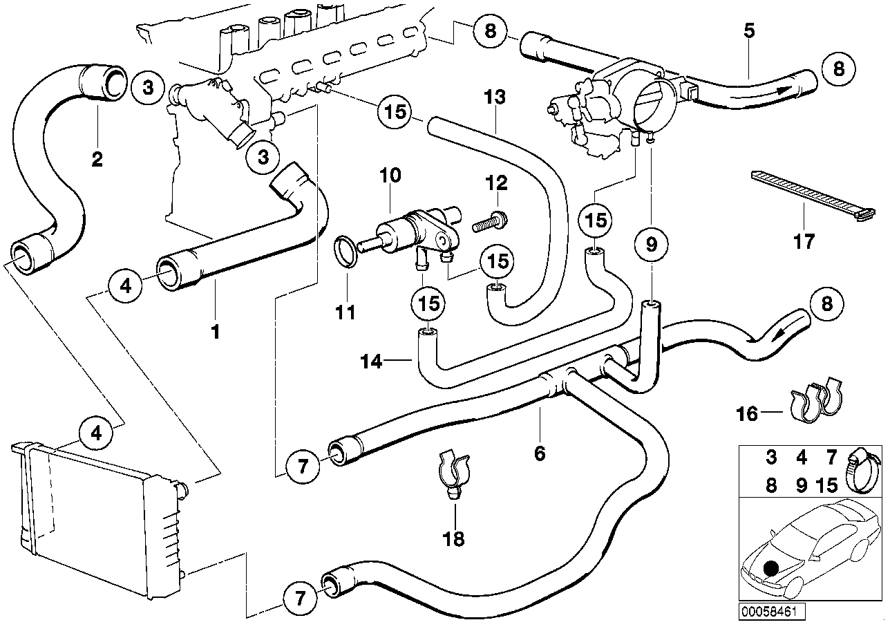 BMW 11 53 1 720 720 - Flessibile radiatore www.autoricambit.com