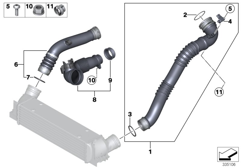 BMW 13717599291 - Flessibile, Alimentazione aria www.autoricambit.com