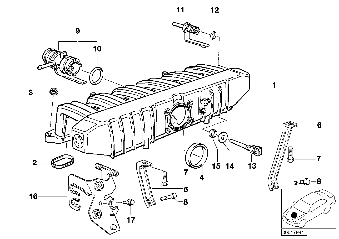 BMW 13 62 1 725 323 - Sensore, Temperatura aria aspirata www.autoricambit.com