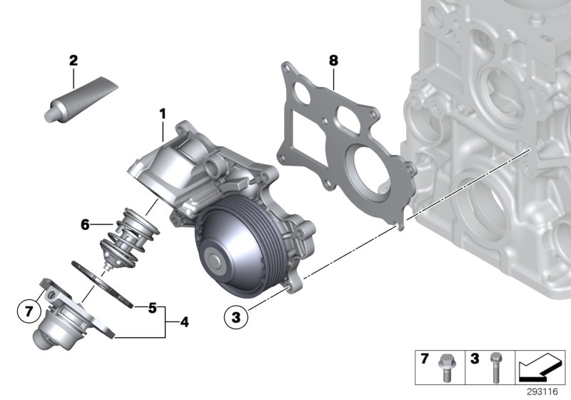 BMW 11 51 8 516 207 - Guarnizione, Termostato www.autoricambit.com