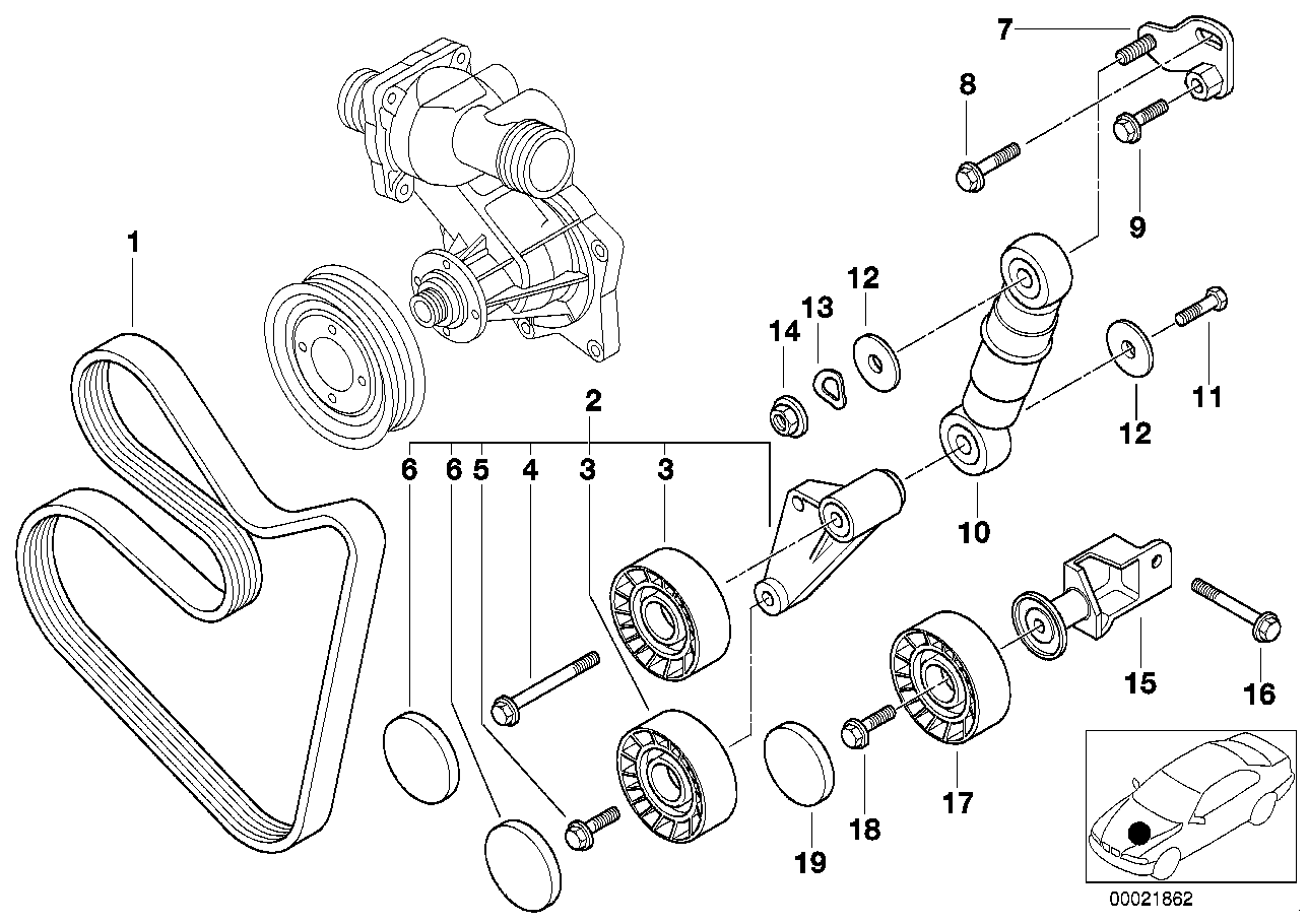 BMW 11287833264 - Cinghia Poly-V www.autoricambit.com