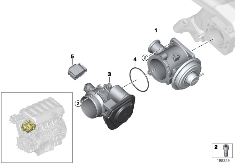 BMW 11 71 7 804 352 - Valvola ricircolo gas scarico-EGR www.autoricambit.com