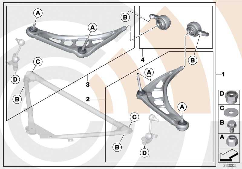 BMW (BRILLIANCE) 31 12 2 343 353 - Sospensione a ruote indipendenti www.autoricambit.com