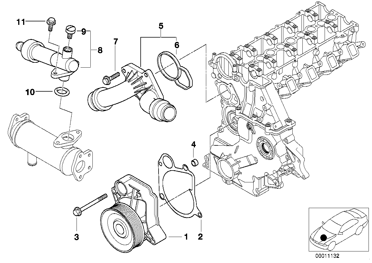 Mini 11 51 0 393 731 - Coolant pump, mechanical www.autoricambit.com