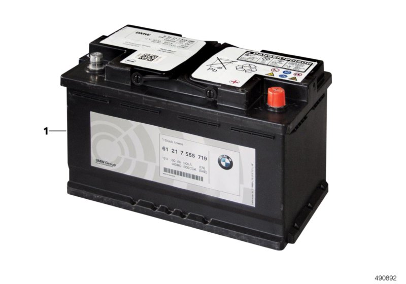 BMW 61216924023 - Batteria avviamento www.autoricambit.com