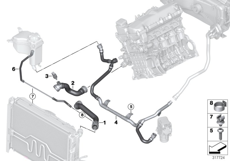 BMW 17 12 7 565 091 - Flessibile radiatore www.autoricambit.com