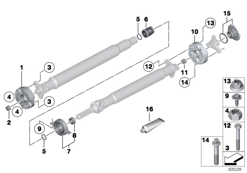 BMW 26 11 7 511 454 - Giunto, Albero longitudinale www.autoricambit.com