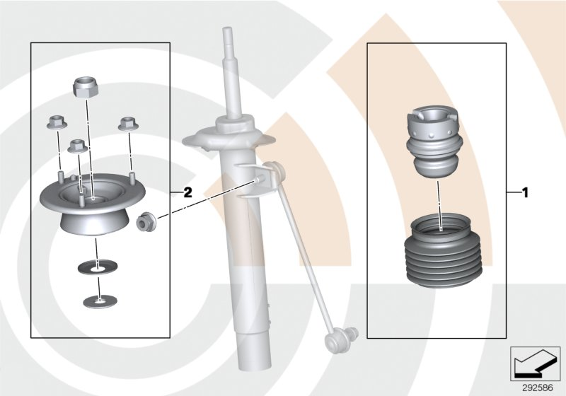 BMW 31 30 2 290 315 - Kit parapolvere, Ammortizzatore www.autoricambit.com