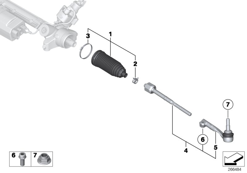 BMW (BRILLIANCE) 32 10 6 767 781 - Testa barra d'accoppiamento www.autoricambit.com