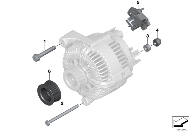 BMW 12 31 7 570 152 - Puleggia cinghia, Alternatore www.autoricambit.com