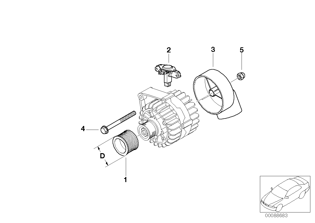 BMW 12 31 7 552 352 - Puleggia cinghia, Alternatore www.autoricambit.com