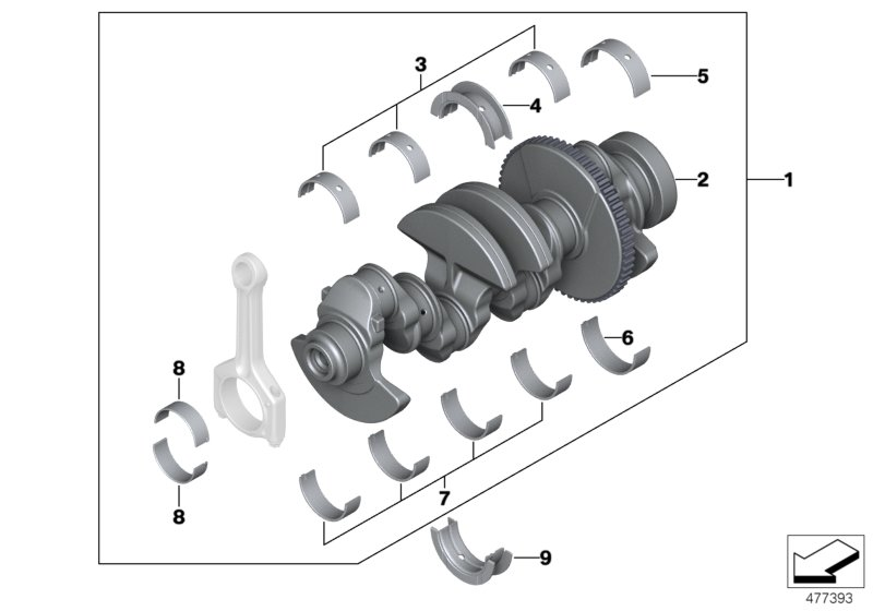 BMW 11 21 7 627 029 - Kit cuscinetto albero a gomiti www.autoricambit.com