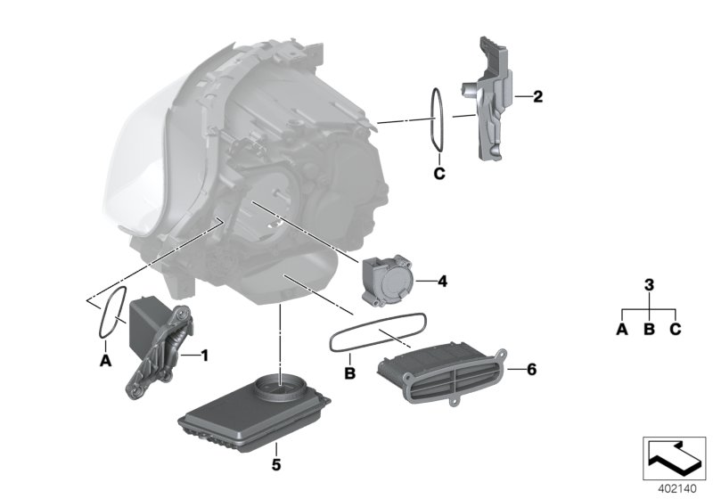 BMW 63 11 7 352 477 - Kit riparazione, Faro principale www.autoricambit.com