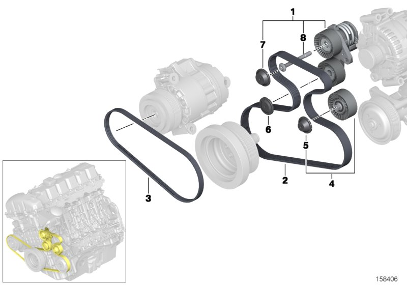 BMW 11 28 7 552 084 - Cinghia Poly-V www.autoricambit.com