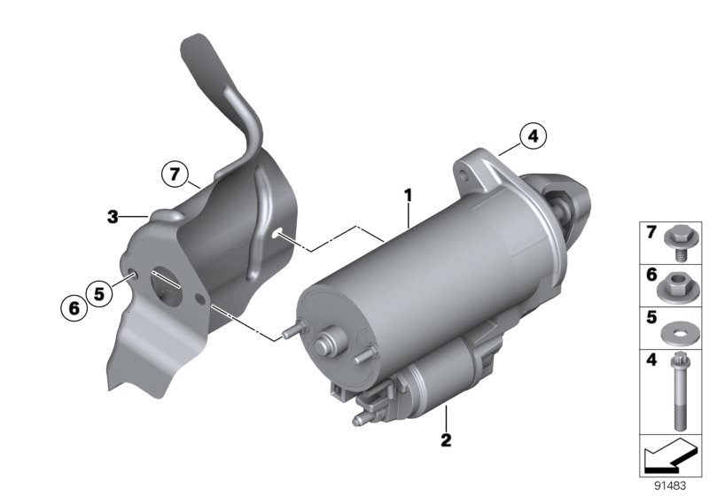 BMW 12 41 7 508 637 - Motorino d'avviamento www.autoricambit.com